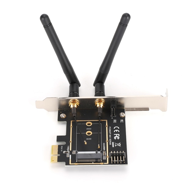 PCI E till NGFF M.2 WIFI Trådlös Modul Adapterkort KEY A E Nätverks Expansionskort
