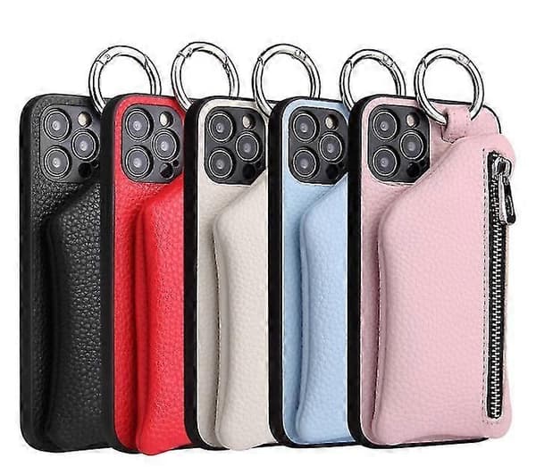 Nahkainen puhelinkotelo kolikkotaskulla iPhone 12/12 Pro Max/iPhone 11 -puhelimille