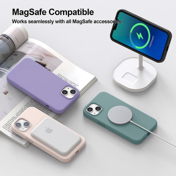 Magnetisk skal designet til iPhone 13 (lyserød)