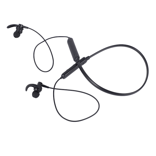 Bluetooth-nakkehodetelefoner Komfortable HiFi Stereo Trådløse Sportshodetelefoner for Løping Svart