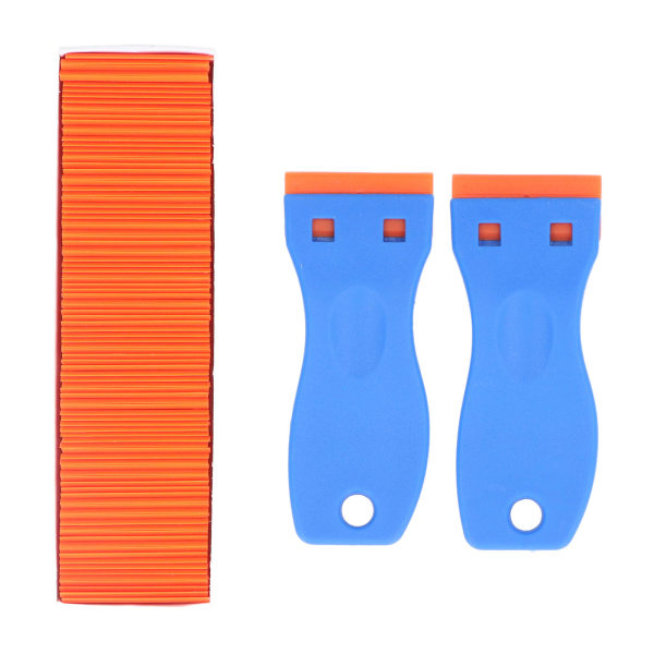 102Pcs Razor Scraper ABS Double Edged Blade Scraping Cleaning Tool Set Kit for Glue Sticker