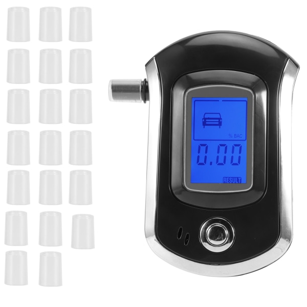 LCD Digital Alkoholtester Mini Bærbar Blåse Type Profesjonell Alkoholmåler AT6000