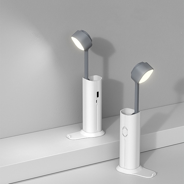 Bordslampa USB-utgångsspänning Ögonskydd Markera Plast LED-nattlampa för sovrum Vit