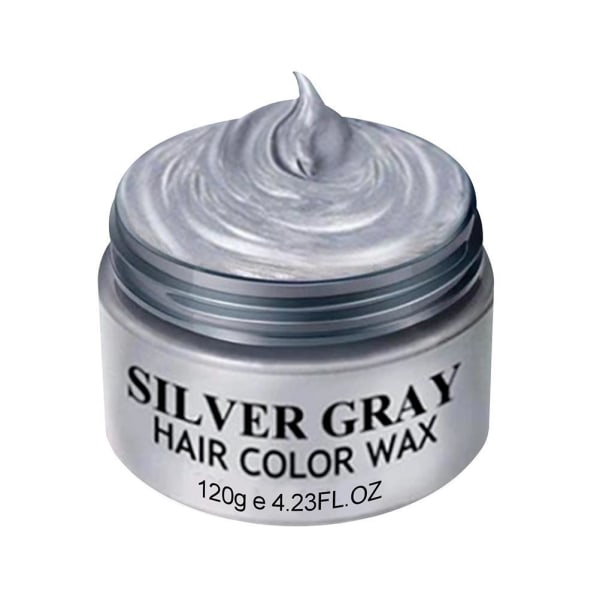 Sølvgrå hårfargevoks Midlertidig hårstylingvoks hårfargevoks for menn og kvinner