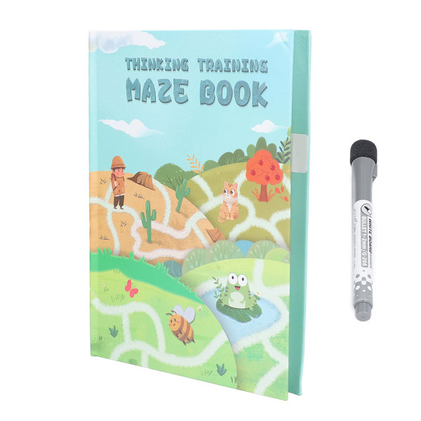 Labyrintene arbeidsbok 24 utfordringer Hånd-øyekoordinering Problemløsning Labyrint-aktivitetsbok med penn for barn i alderen 2 til 8
