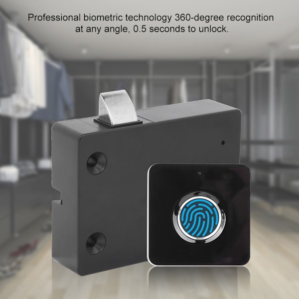 Smart Biometrisk Fingeravtryckslås Snabb Upplåsning USB-Laddning för Förvaringsskåp Låda Skåp