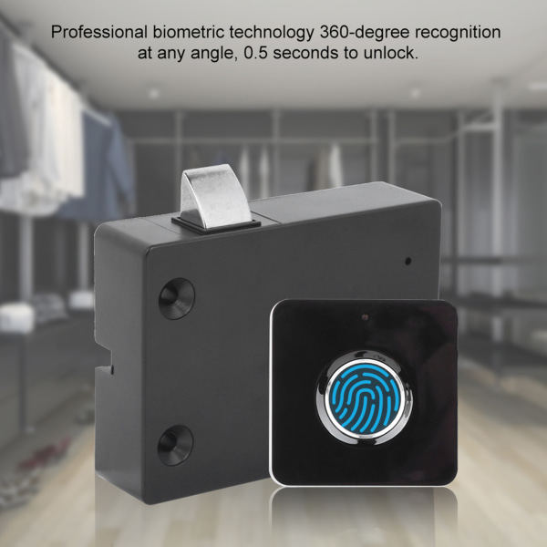 Smart biometrisk fingeravtrykklås Hurtiglås opp USB-lading for oppbevaringsskap Skuffeskap