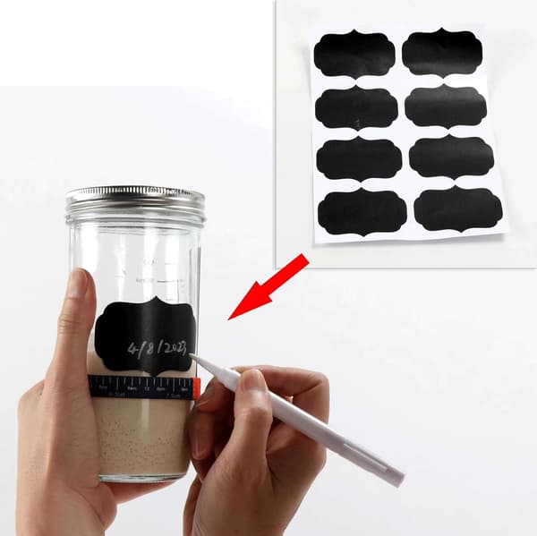 Surdejsstarterglas, surdejsstarterkit, 24 oz genanvendeligt surdejsglaskit til hjemmebagning