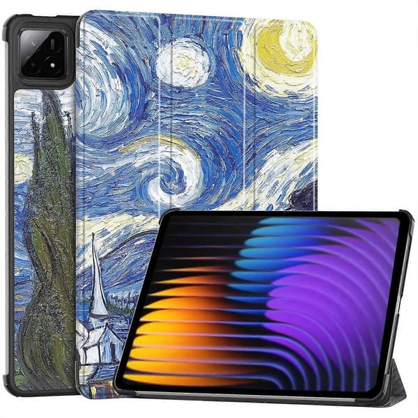 Case for Xiaomi Pad 7 Pro/Pad 7 Pattern Printed Leather Stand Tablet Cover - Starry Sky