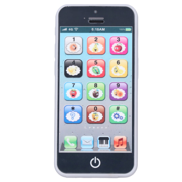 Baby matkapuhelinlelu simulaatiomuotoinen kirkas musiikki Cool Light Englanti matkapuhelin ToyBlack