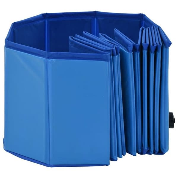 vidaXL Hopfällbar hundpool, blå, 120x30 cm, PVC
