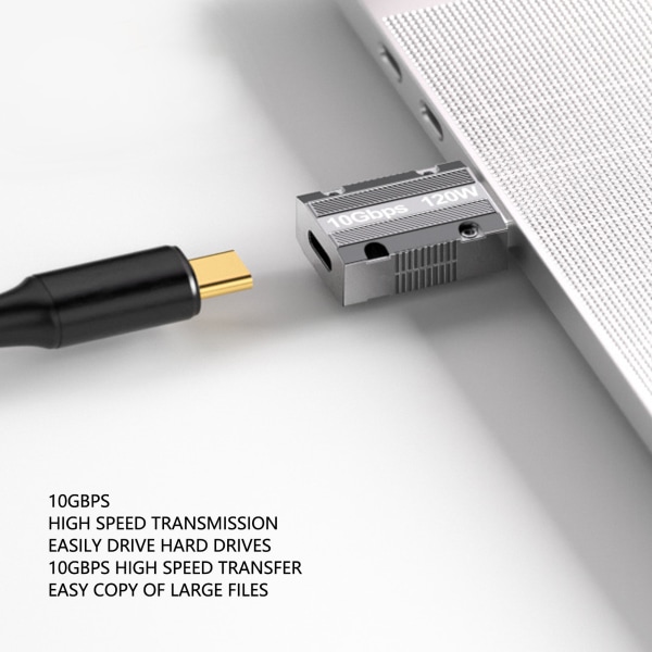 USB 3.0 - Type C -sovitin - 10 Gbps tiedonsiirto, 120 W pikalataus, 6 A - kannettava tietokone, PC, power