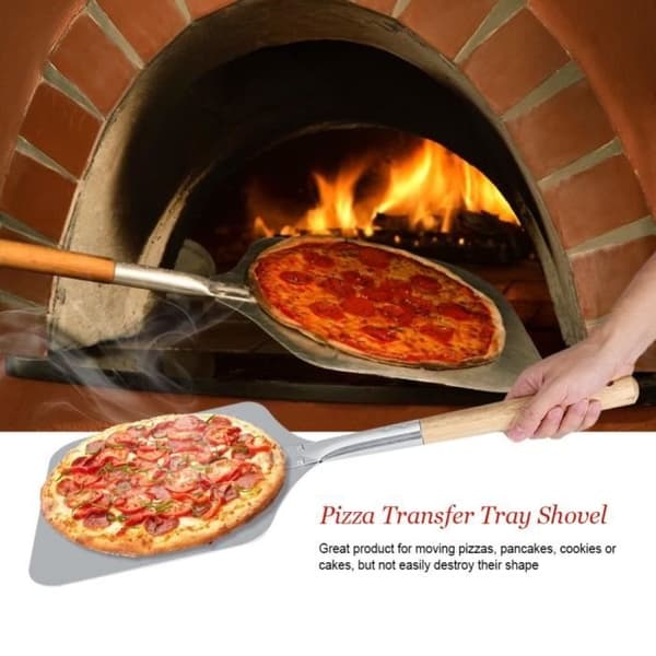 Pizzaspade - Profesjonell spade - Aluminium og tre - 66,5 cm - Overflate 30,5x30,5 cm