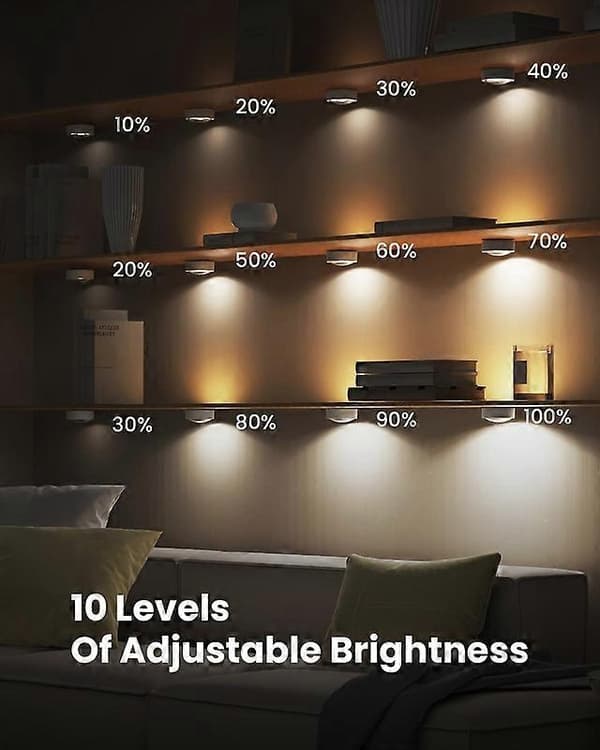 LED Puck Lights with Remote Control, Wireless Cabinet Lights, 13 Colors