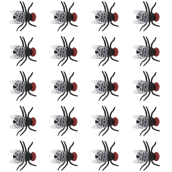 20 st plastsimulerade flugor leksak Halloween-fest skämt flugor modell leksakstillbehör set flugor