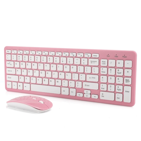 Trådløst mus- og tastatursett for kontor og gaming, for bærbar datamaskin, 3-trinns mikro-mottaker