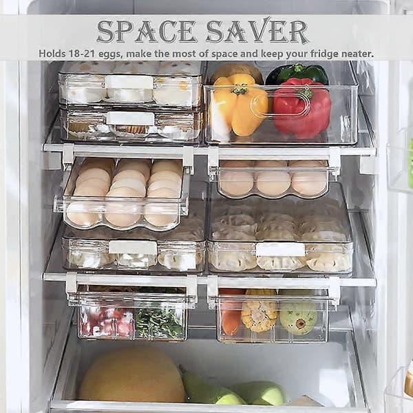 Refrigerator Organizer - Large Capacity Egg Holder