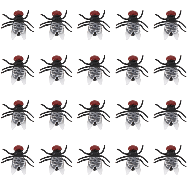 20 stk plastsimulerte fluer leketøy halloween fest vits fluer modell leketøy tilbehør settFlies