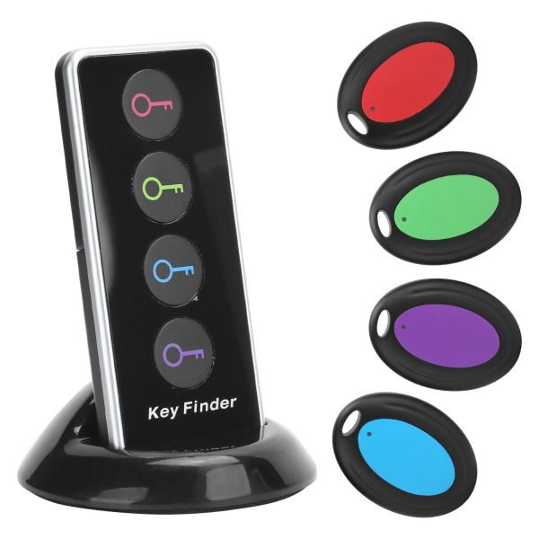1 i 4 Wireless Key Finder Fjernbetjening Lyd Alarm Locator AntiLost Reminder