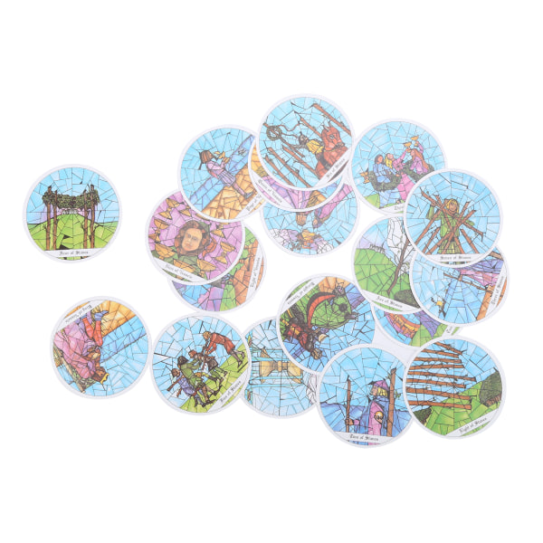 Round Tarot Deck Divination Spillekort Interaksjon Papir Tarotkort Brettspill engelsk versjon