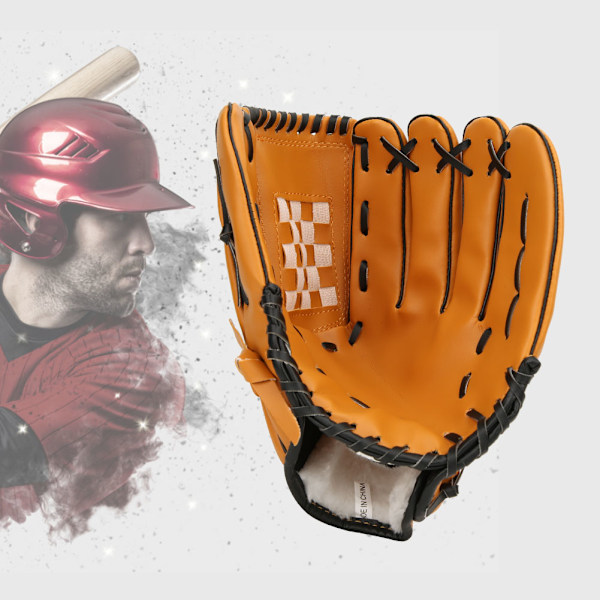 PVC Baseballhanske for Trening og Konkurranse for Voksne og Barn (Brun 12,5 tommer)