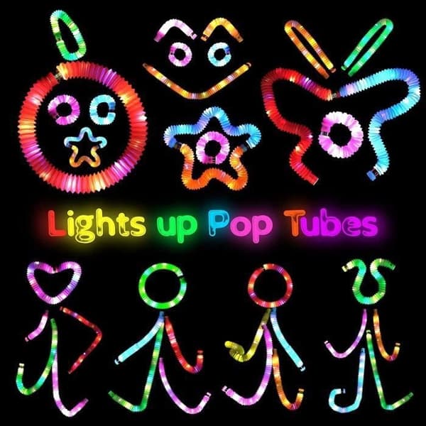 Sanselegetøj - Pop-Up Lys - 6 stk. - LED - BPA-fri plast - Til børn