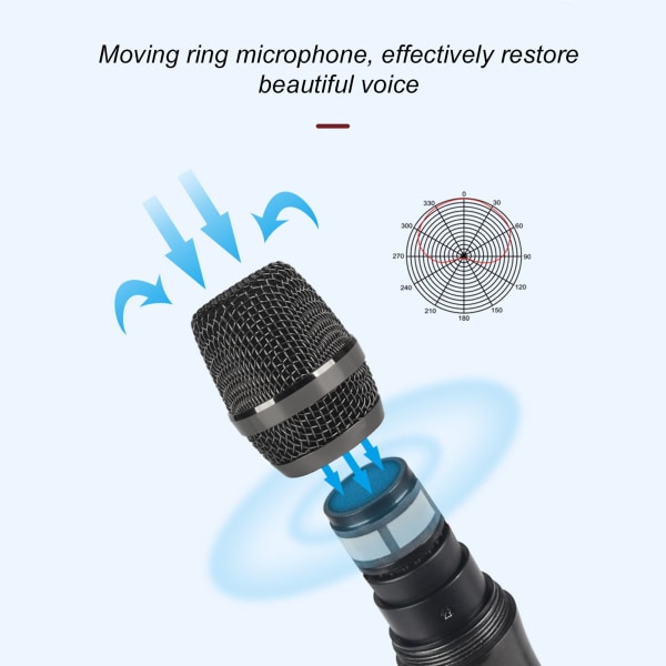 Trådlös handhållen mikrofon med LED-skärm för hemkonferens - Guld