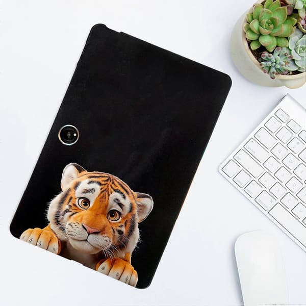 Case for OnePlus Pad 2 with Pattern Print, Slim TPU Tablet Protective Case - Little Tiger