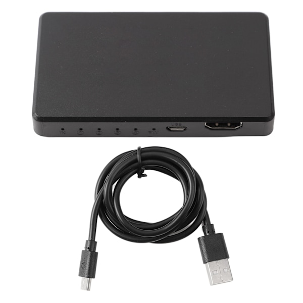 4K HD Multimedia Interface Splitter 1x4 1 inn 4 ut HD Multimedia Interface Extender for PC-projektorer Svart