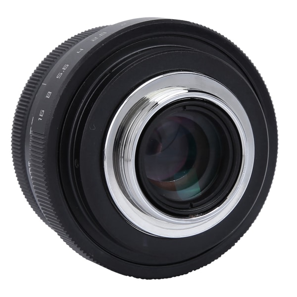 25 mm F1.8 Mini CCTV C-montert vidvinkelobjektiv for Nikon speilløst kamera (svart)
