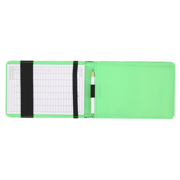 Golf Scorecard Hållare PU Cover Score Book Keeper Protector Clip med penntillbehör