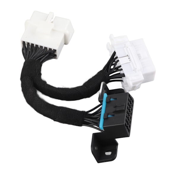 16-pins OBD2 Splitter-kabel, hann til hunn, forlengelseskabel, OBD-adapter, 0,5 m/1,64 fot, ABS, 12–24 V