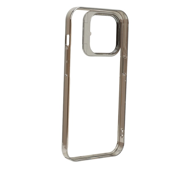 Magnetiskt phone case Slankt stötsäkert phone case med kameralinsskydd Kickstand Hög transparens PC Hårt case Silver för Iphone 14promax