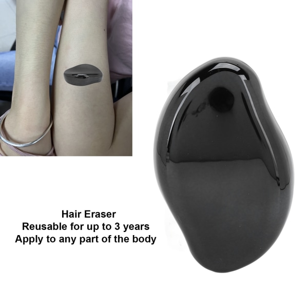 Smertefri hårfjerningsepilator - Genanvendelig hjemmehårviskelæder til krop, arme og ben Black