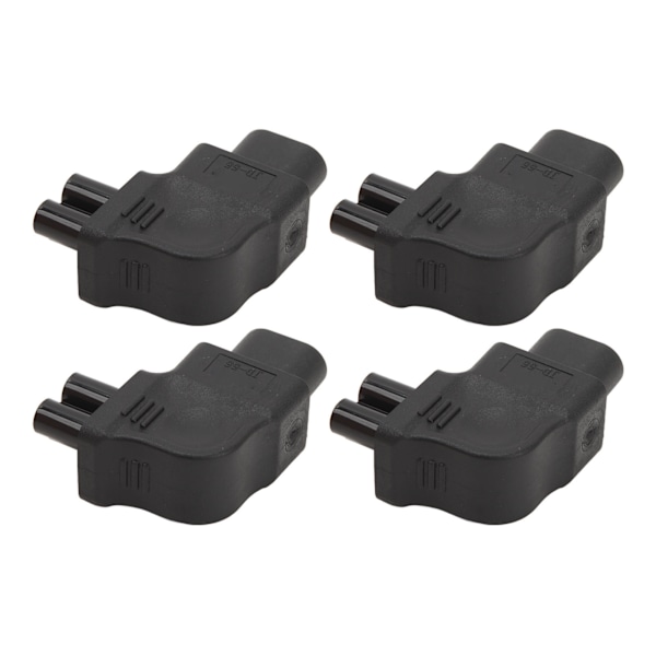 4 stk. IEC320 C8 til IEC320 C5 Adapter Højre Vinkel 2,5‑10A 250V Computer Strømkonverter til Laptop PC