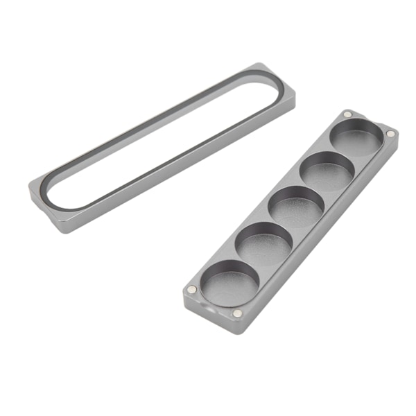 Cue Tip Oppbevaringsboks Aluminium Legering Magnetisk Sug Cue Tip Beholder for Biljardspillere 5 Hull