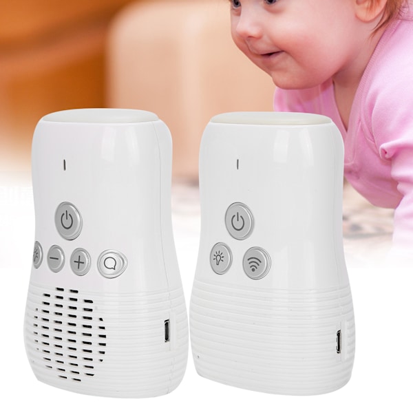 Baby Audio Monitor Toveis Kommunikasjon Spedbarn Intercom Trådløs Nattlys Hjem Sikkerhetsenhet (Prise UK 100-240 V )