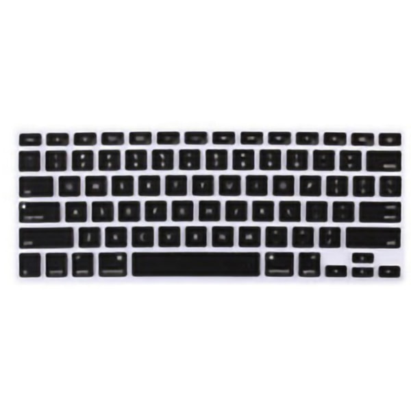 Tastaturdeksel for MacBook Font Matching Vanntett Støvtett Silikon Keyboard Protector Black 20 US Versio 13air (A2337)