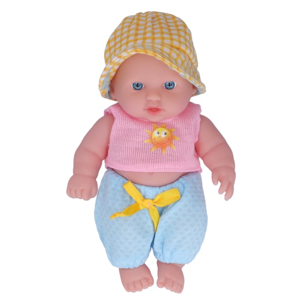 8 tommer Reborn Baby Doll Full Body Vinyl Naturtro Baby Girl Dolls Bløde Newborn Baby Dolls Pink