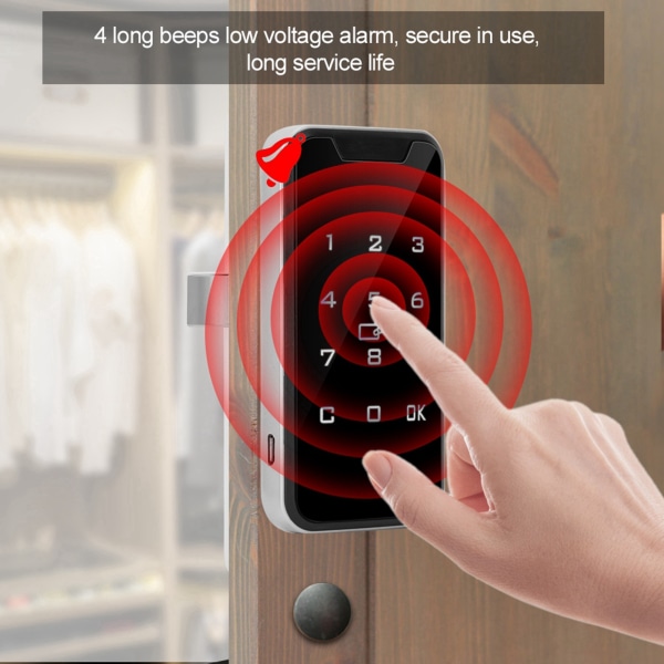 Smart Digital RFID Passordlås Touch Tastatur Elektronisk Garderobe Filskap Lås