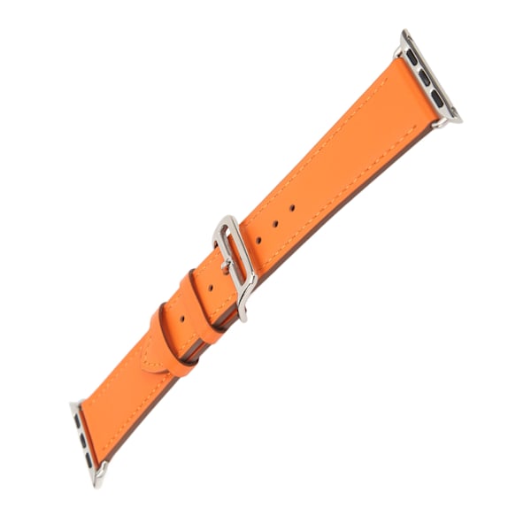 Smartklokke Lærreim Universal Smartklokke Erstatningsreim for IWatch Series SE 8 7 6 5 4 3 2 1 38mm 40mm 41mm Oransje