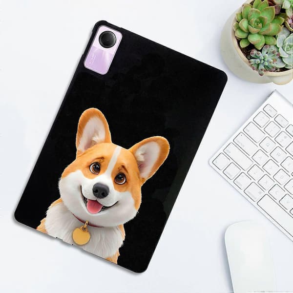 Case for Xiaomi Redmi Pad SE with Pattern Print, Slim TPU Tablet Protective Case - Corgi