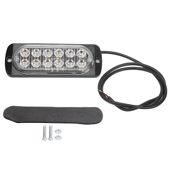 12V 12LED Blinkande Varningsljus Nödljus Gul Belysning för Bil Motorcykel Lastbil