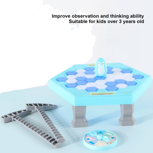 Ice Breaking Brettspill Forbedre koordinasjonen Interactive Block Knocking Table Toy L Størrelse