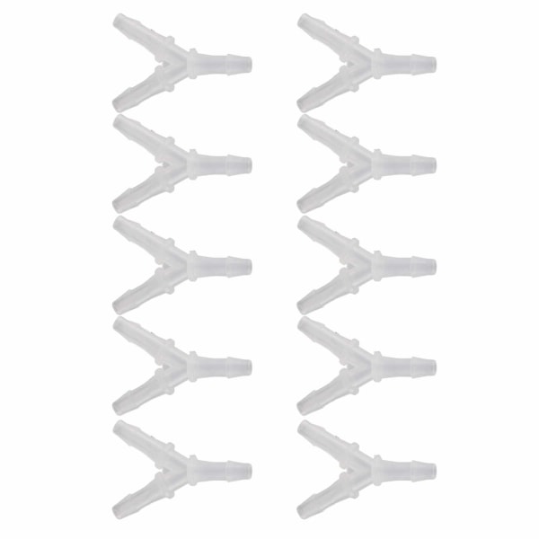 10 kpl pehmeät letkuliittimet Y-tyypin liitin Akvaariokalasäiliön ilmapumpun liitos 3-tieliitin (4,8 mm)
