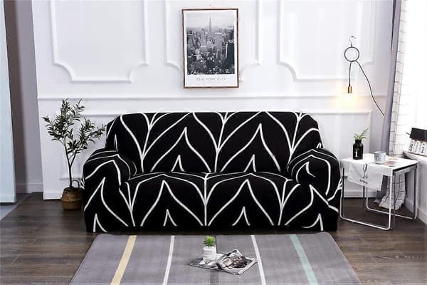Strekkbart sofatrekk 2-seters sofatrekk elastisk for sofa med armlener