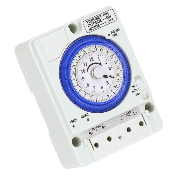 Tidsbryter mekanisk timer 24-timers kontrollertilbehør for lysovn 100-240V AC