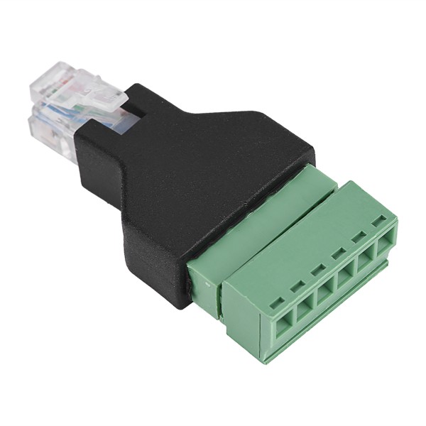 1st Ethernet RJ12 6P6C hane till 6-stifts skruvterminaler Adapterkontakt