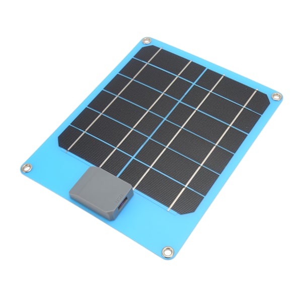 Mini Solcelle USB-panel 6W 5V IP67 Vanntett Monokrystallinsk Sikkerhetsbeskyttelse Kompakt Solcellemodul for Ryggsekkvandring Hiking Blå