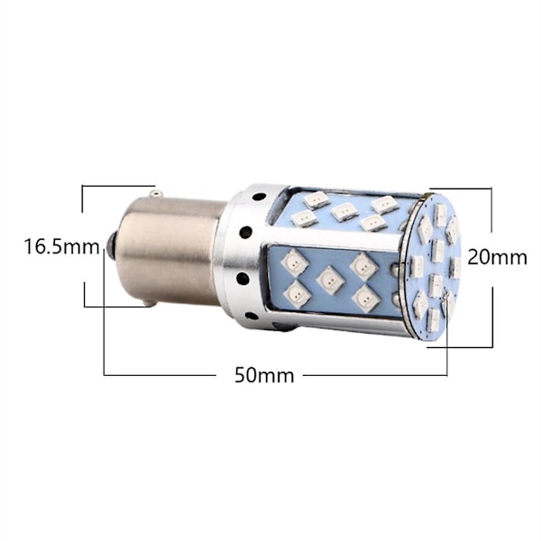 Reverserende LED-pærer - Ingen hyperblink - Gul/Amber - 2-pakning